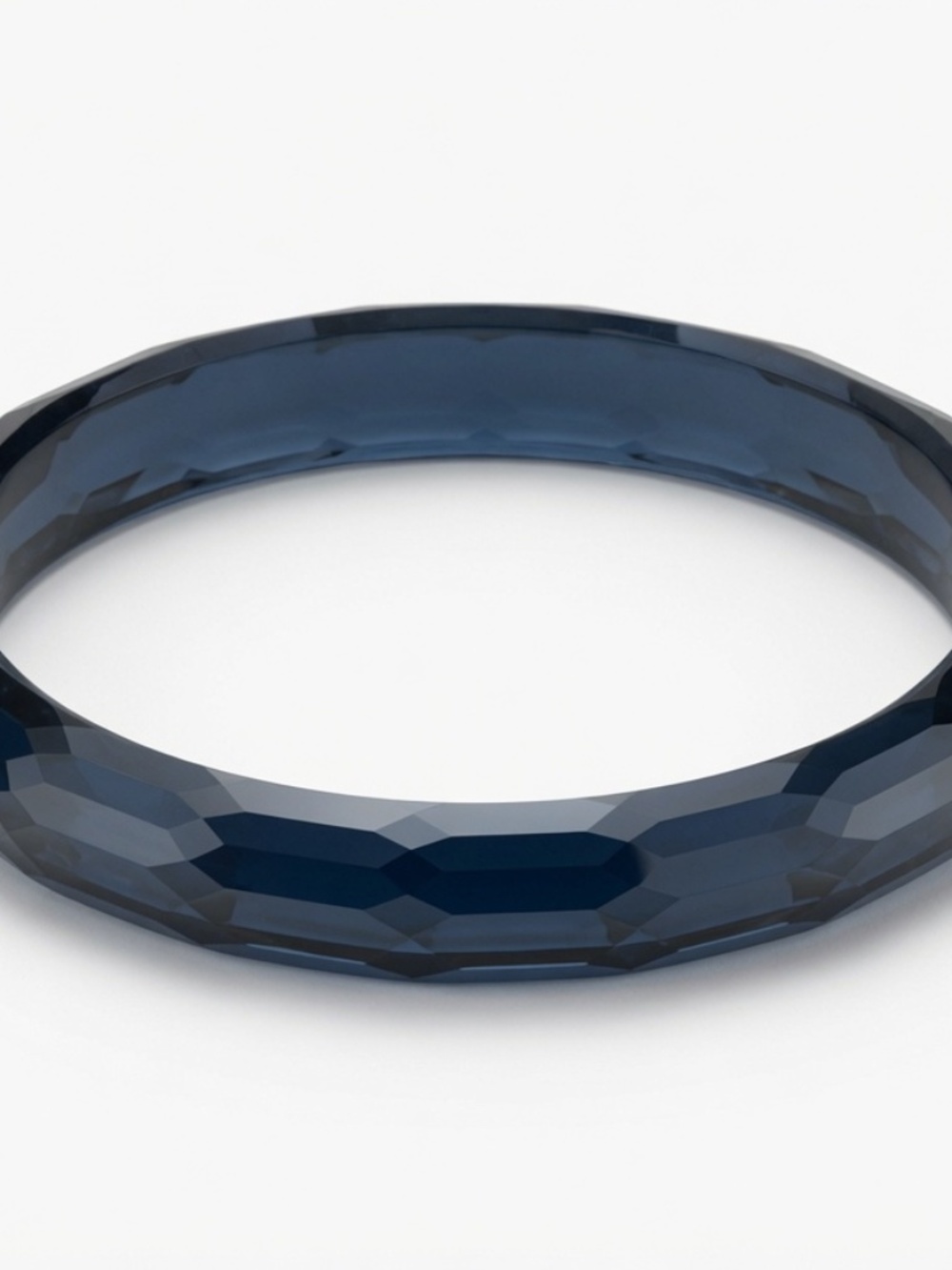 Purple Faceted Resin Statement Bangle – 68mm
